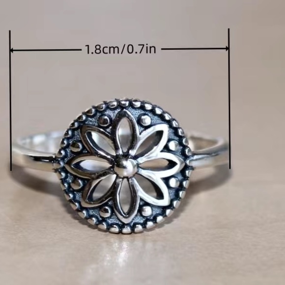Flower of life mandala ring - Picture 2 of 4